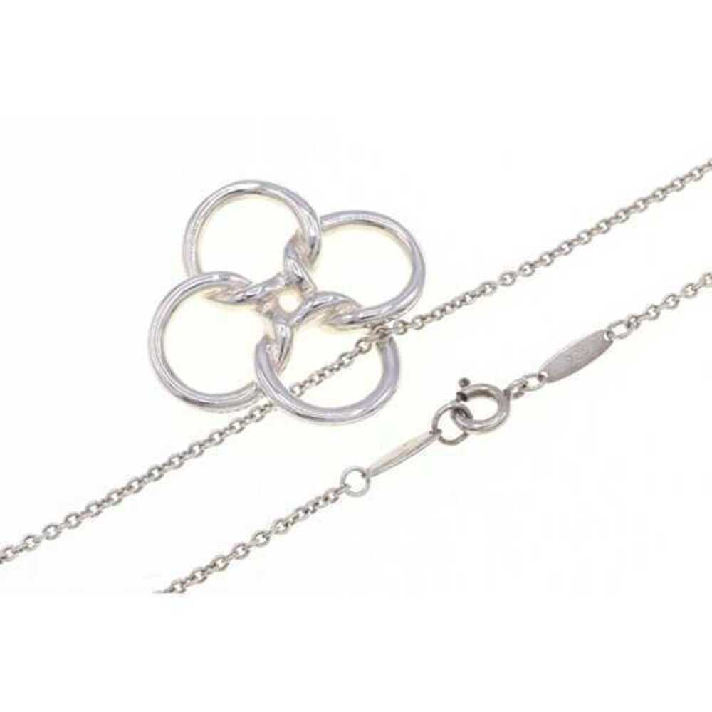 Tiffany & Co Elsa Peretti Quadrifoglio necklace pendant four leaf clover - Picture 3 of 5